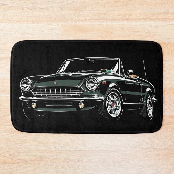 Artikelvorschau, Klassischer Fiat Spider 2000 – Italienischer Oldtimer-Roadster entworfen und verkauft von Stinky Lincy's Apparel Company.