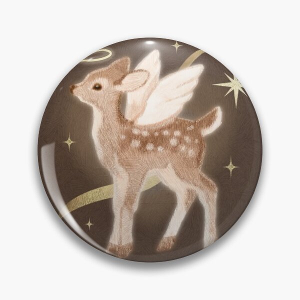 Item preview, Angel Fawn Illustration – Cute Celestial Deer with Wings & Halo designed and sold by xWhimsyDreamsx.
