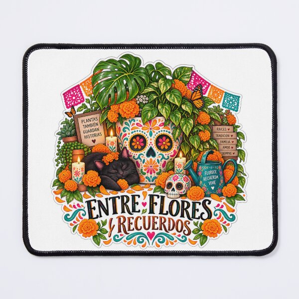 Item preview, Entre Flores y Recuerdos | Día de los Muertos Plant Art designed and sold by CottageGardenCo.