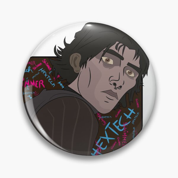 Artikelvorschau, Arcane Viktor Zitat | Hextech & Shimmer Porträtgrafik | Schwarze Version entworfen und verkauft von qfa Originals.
