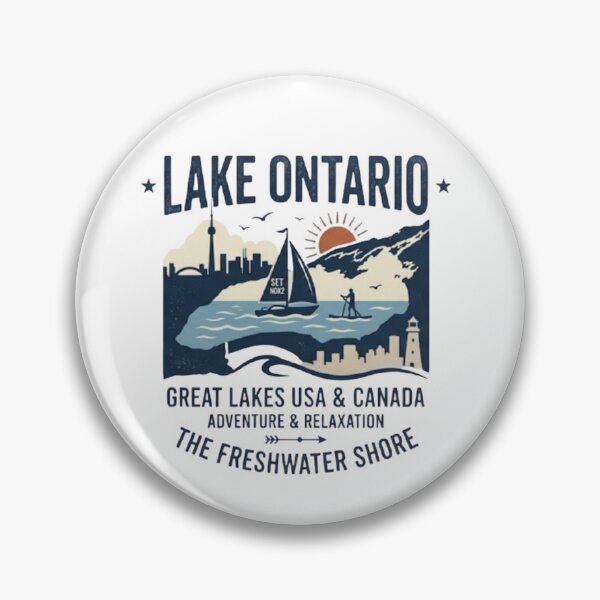 Item preview, Lake Ontario Great Lakes Vintage Sailing Vacation T-Shirt designed and sold by MJLdesigns.