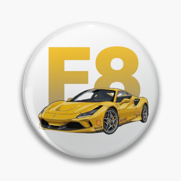 Item preview, Yellow Ferrari F8 Tributo Giallo Modena Twin Turbo V8 Vector Art designed and sold by Motorline44.