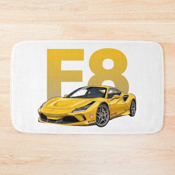 Item preview, Yellow Ferrari F8 Tributo Giallo Modena Twin Turbo V8 Vector Art designed and sold by Motorline44.