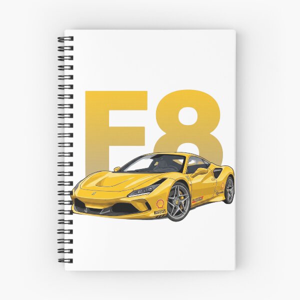 Item preview, Yellow Ferrari F8 Tributo Giallo Modena Twin Turbo V8 Vector Art designed and sold by Motorline44.