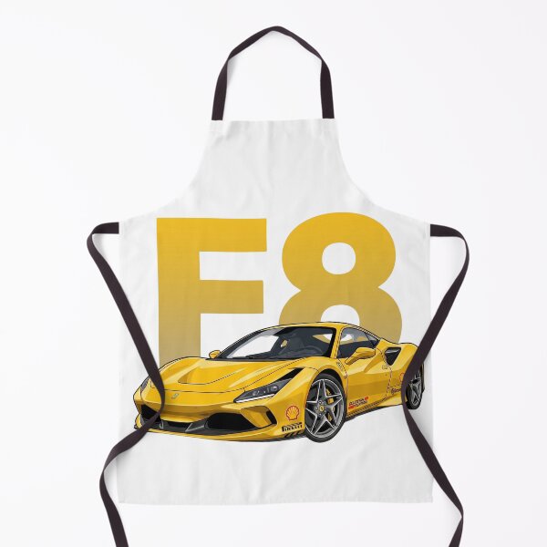 Item preview, Yellow Ferrari F8 Tributo Giallo Modena Twin Turbo V8 Vector Art designed and sold by Motorline44.