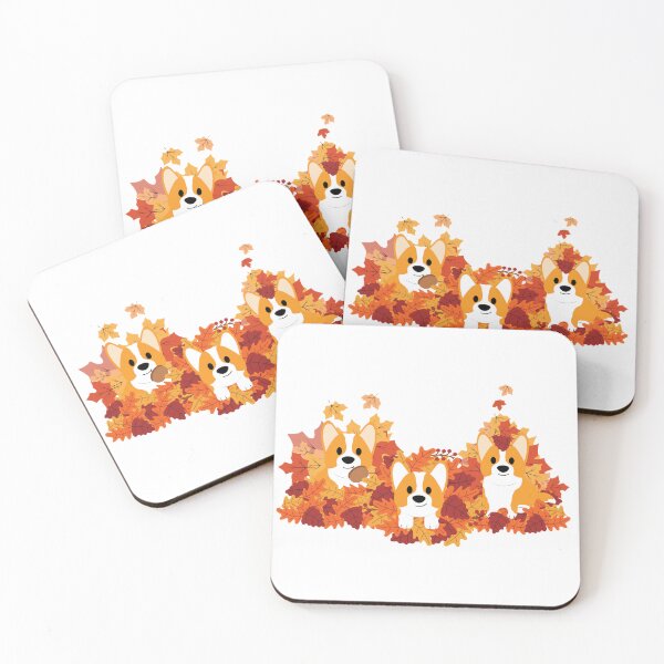 Item preview, Corgis in the Leaves designed and sold by Idd-and-Ott.