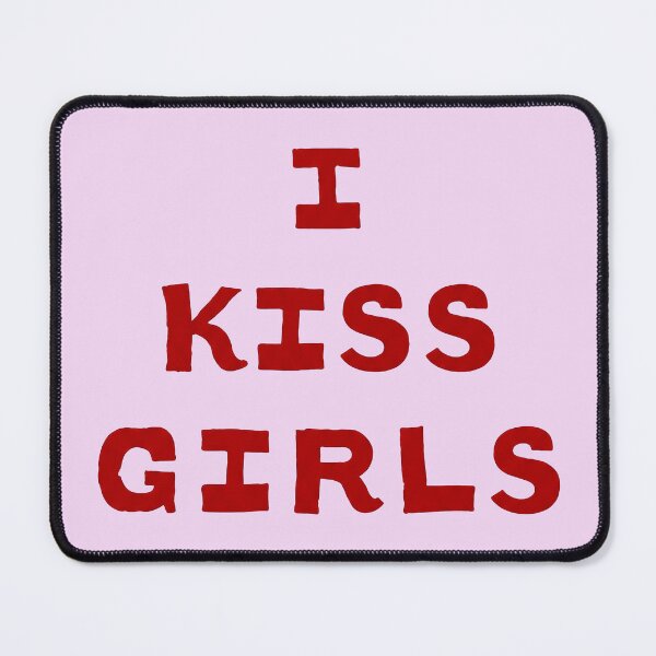 Item preview, I Kiss Girls Bold Red Typography Sapphic Queer LGBTQ Pride designed and sold by Terry Bain.