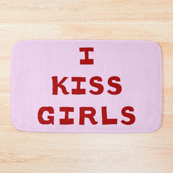 Item preview, I Kiss Girls Bold Red Typography Sapphic Queer LGBTQ Pride designed and sold by Terry Bain.