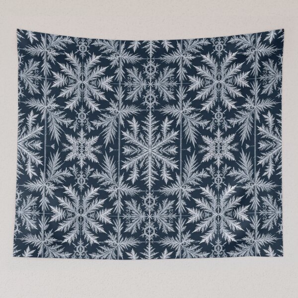 Item preview, Cabincore Frost Window Fern | Frozen Glass Winter Minimal Repeat Pattern designed and sold by StickyGuys.