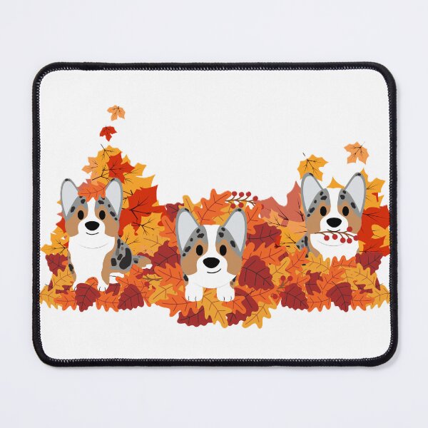 Item preview, Spotted Corgis in the Leaves designed and sold by Idd-and-Ott.