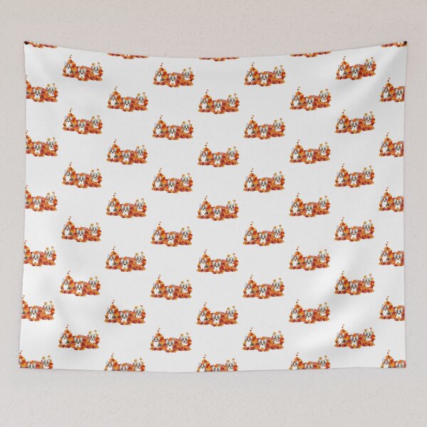 Item preview, Spotted Corgis in the Leaves designed and sold by Idd-and-Ott.