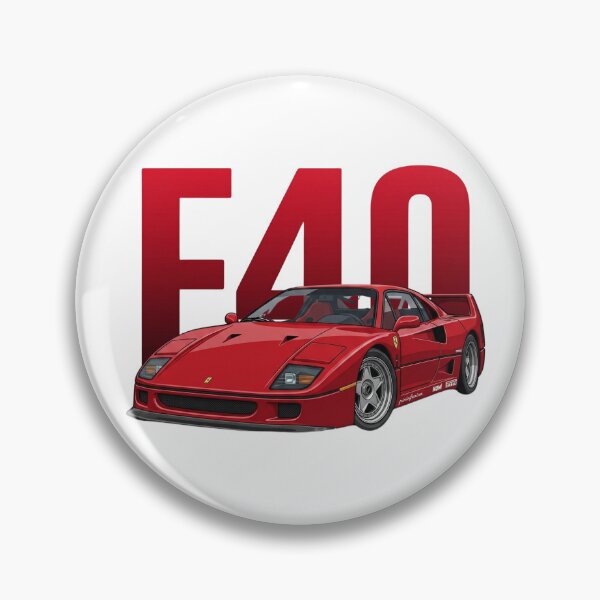 Item preview, Red Ferrari F40 Classic Twin Turbo V8 Supercar Vector Art designed and sold by Motorline44.