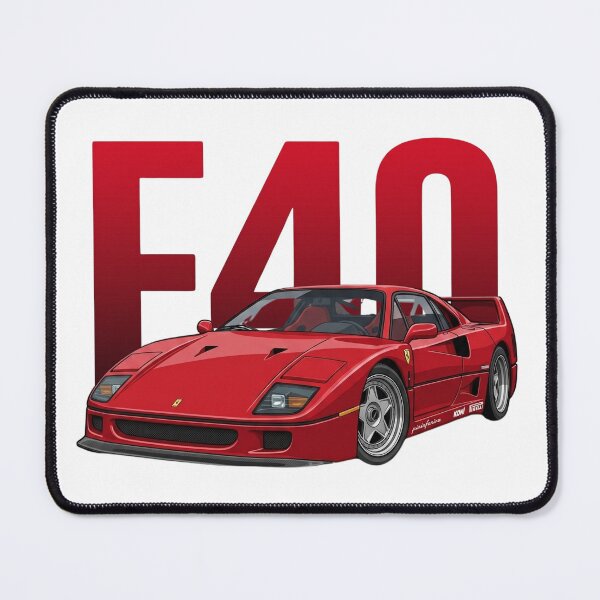 Item preview, Red Ferrari F40 Classic Twin Turbo V8 Supercar Vector Art designed and sold by Motorline44.