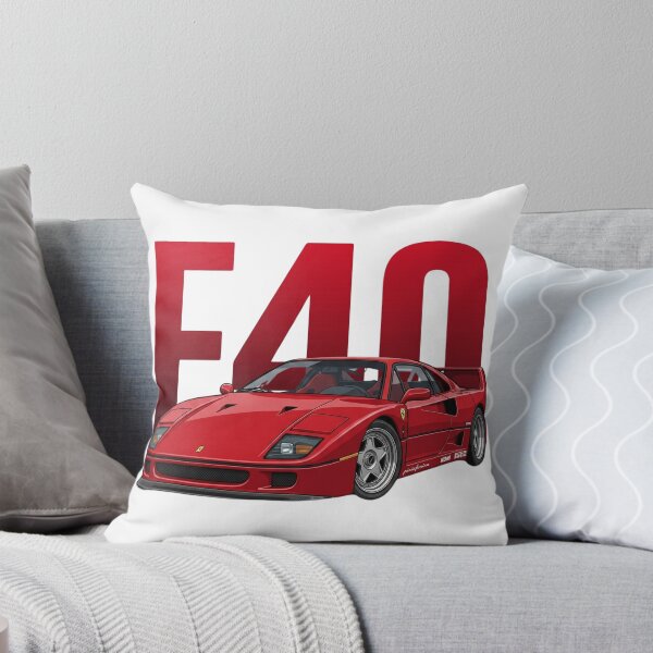Aperçu de l'œuvre Ferrari F40 Classic rouge Twin Turbo V8 Supercar Illustration vectorielle créée et vendue par Motorline44.
