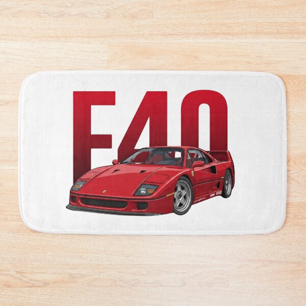 Item preview, Red Ferrari F40 Classic Twin Turbo V8 Supercar Vector Art designed and sold by Motorline44.