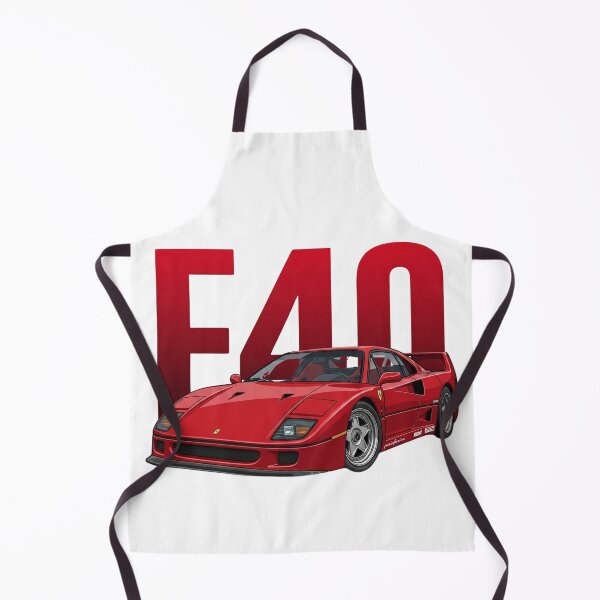 Item preview, Red Ferrari F40 Classic Twin Turbo V8 Supercar Vector Art designed and sold by Motorline44.