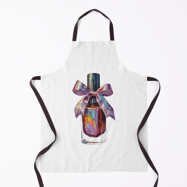 Item preview, Iridescent Nail Polish Bottle with Pink Bow Oil Painting designed and sold by Sweetchaos73.
