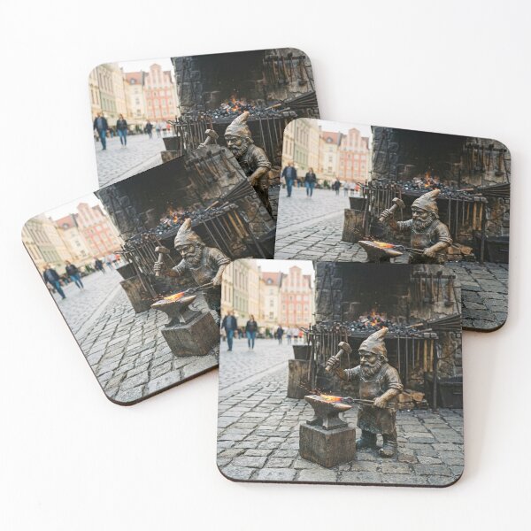 Item preview, Blacksmith Forge Gnome Art Print – Rustic Craftsman Gift, Poland Travel Decor designed and sold by Purrfecta.