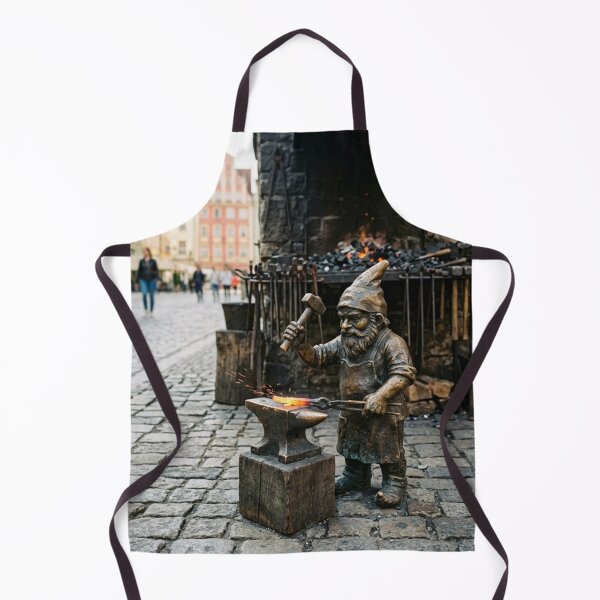 Item preview, Blacksmith Forge Gnome Art Print – Rustic Craftsman Gift, Poland Travel Decor designed and sold by Purrfecta.