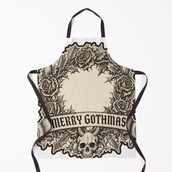 Item preview, Merry Gothmas Blackletter Wreath | Gothic Christmas Woodcut Slogan designed and sold by StickyGuys.
