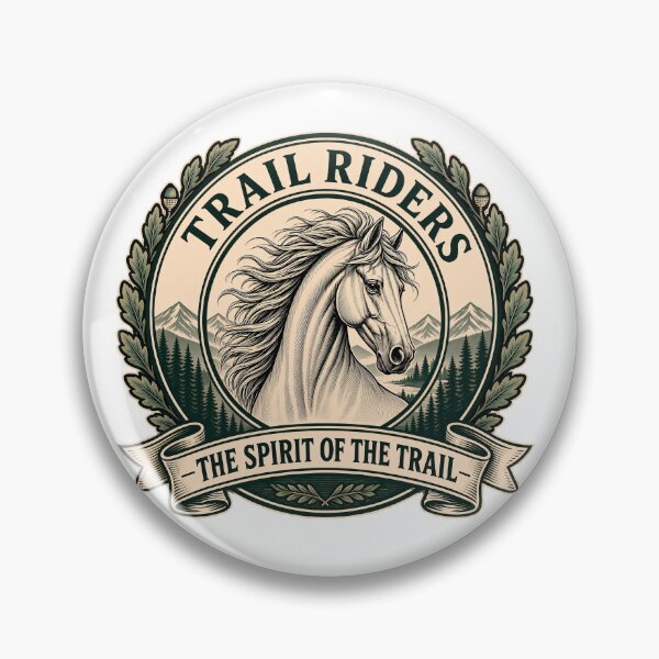 Item preview, Trail Riders - The Spirit of the Trail - vintage horse logo designed and sold by thirtyonestars.