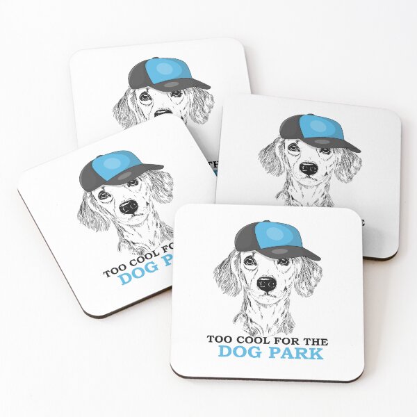 Item preview, Funny Dog Too Cool For The Dog Park Cap Illustration designed and sold by ARACREATIVECO.