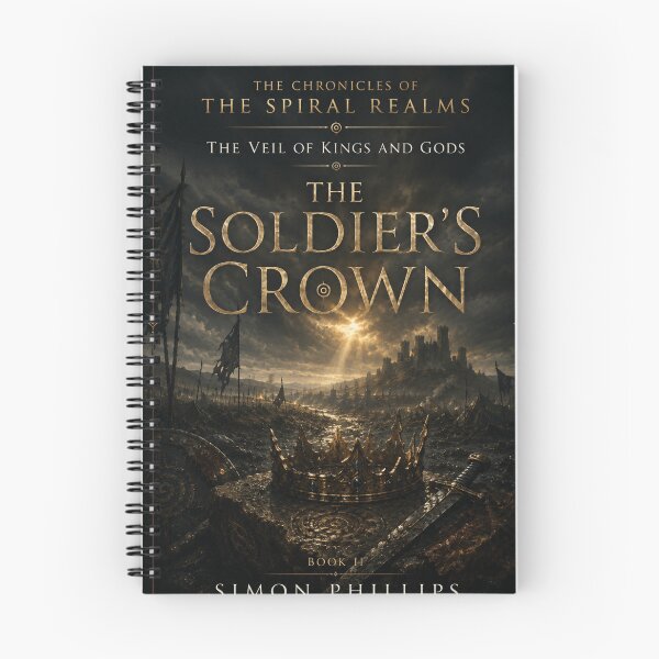 Item preview, The Soldier’s Crown Official Book Cover | Epic Medieval Fantasy Crown Sword Castle Art designed and sold by Element Horizon Studio.