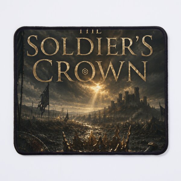 Item preview, The Soldier’s Crown Official Book Cover | Epic Medieval Fantasy Crown Sword Castle Art designed and sold by Element Horizon Studio.