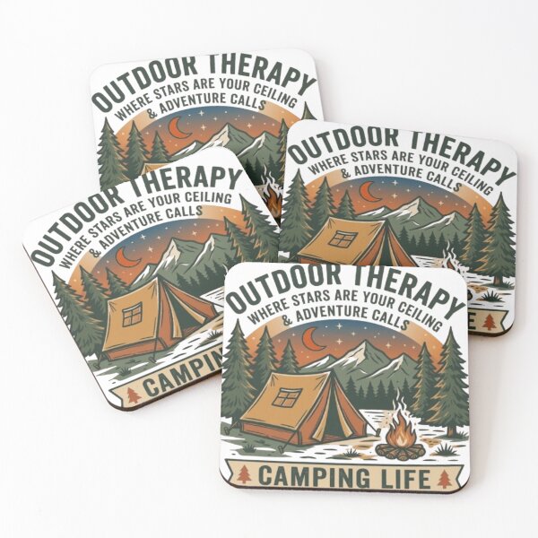 Item preview, Outdoor Therapy Camping Life Mountain Adventure designed and sold by Salma.Store.