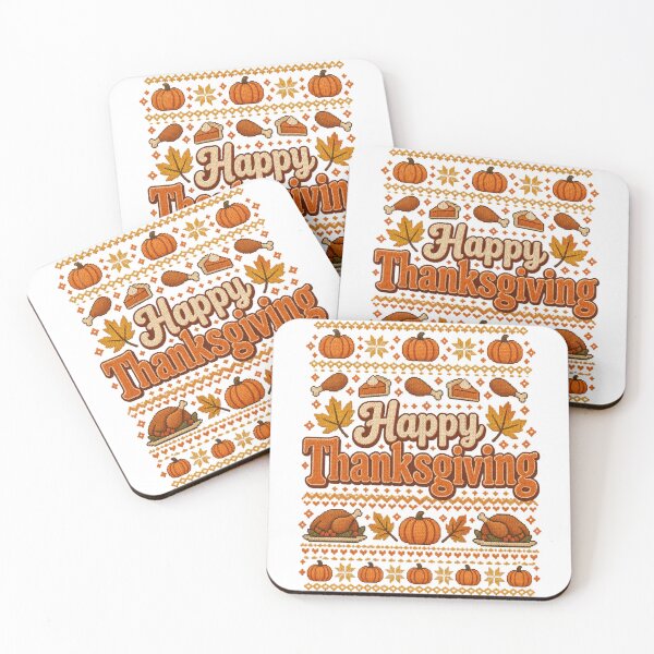 Item preview, Vintage Happy Thanksgiving – Cozy Retro Knit Ugly Sweater Design designed and sold by WolfmanProphecy.
