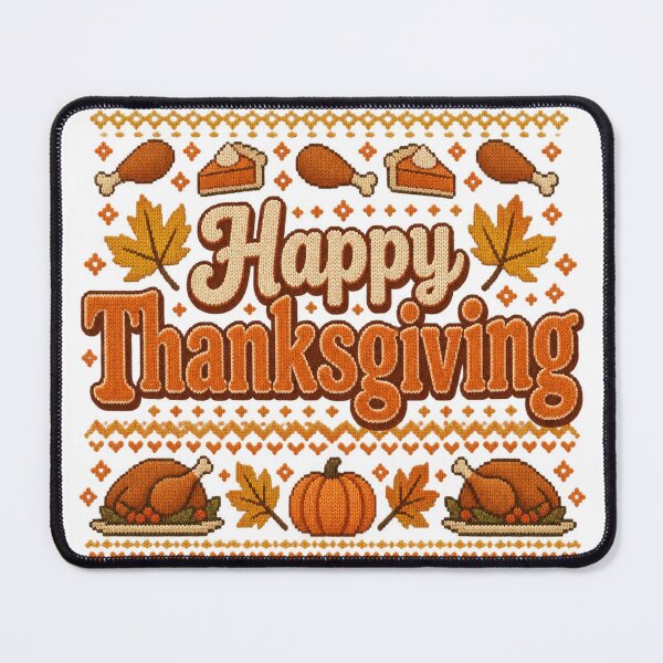 Item preview, Vintage Happy Thanksgiving – Cozy Retro Knit Ugly Sweater Design designed and sold by WolfmanProphecy.