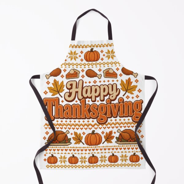 Item preview, Vintage Happy Thanksgiving – Cozy Retro Knit Ugly Sweater Design designed and sold by WolfmanProphecy.