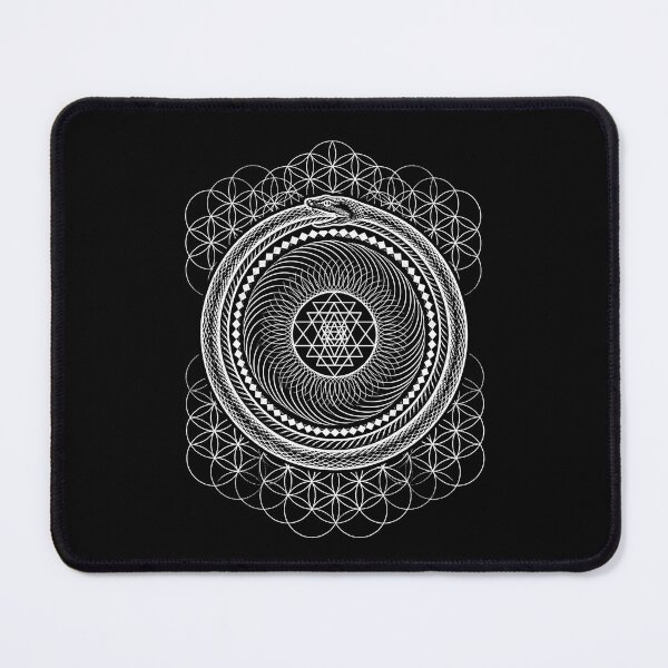 Item preview, Ouroboros Sri Yantra Sacred Geometry Serpent designed and sold by Mystikos Art.