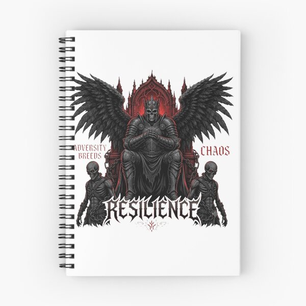 Item preview, Adversity Breeds Chaos Resilience - Gothic Winged Skeleton King designed and sold by VYBE DARK Studio.