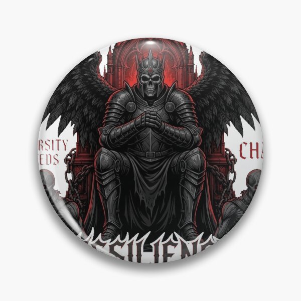 Item preview, Adversity Breeds Chaos Resilience - Gothic Winged Skeleton King designed and sold by VYBE DARK Studio.