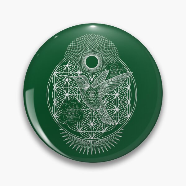 Item preview, Sacred Geometry Hummingbird Flower of Life Graphic designed and sold by Mystikos Art.