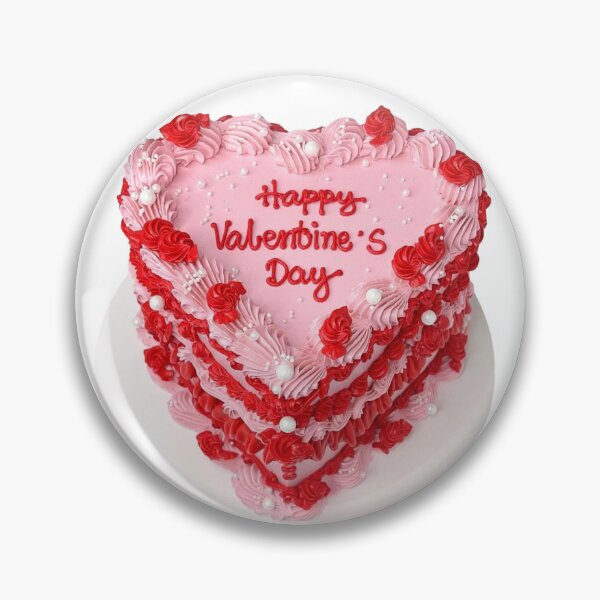Item preview, Happy Valentine's Day Pink Red Heart Cake  designed and sold by trixie666.