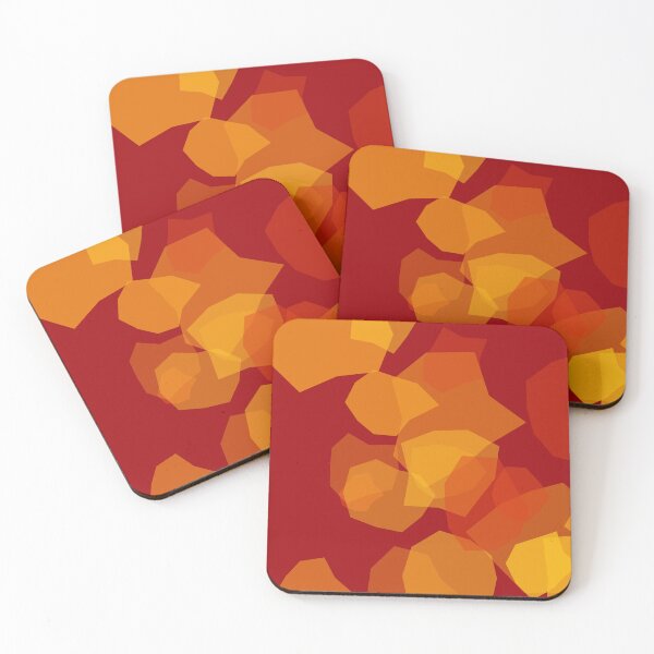 Artikelvorschau, Warmes geometrisches Sonnenuntergangsmuster | Druckbare digitale Wandkunst | Abstrakter rot-oranger Druck entworfen und verkauft von Always Good Affs.