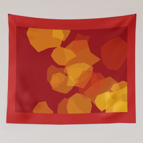 Item preview, Sunset Warm Geometric Pattern | Printable Digital Wall Art | Abstract Red Orange Print designed and sold by Always Good Affs.