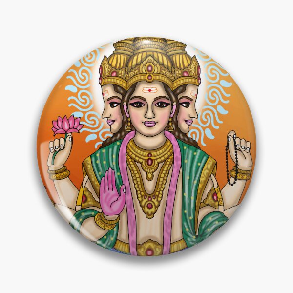 Item preview, Lord Brahma Digital Drawing | Hindu Creator God Artwork designed and sold by Harshit_Digital_Arts.