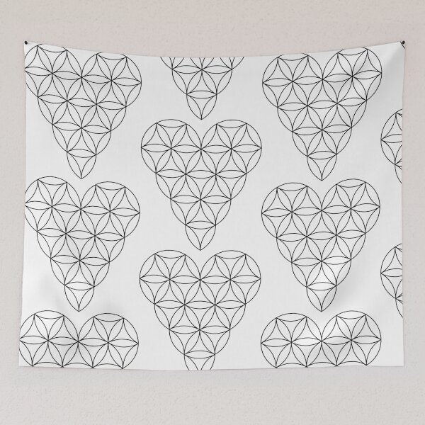 Item preview, Sacred Heart of Life - Drawing, Black designed and sold by iSacredGeometry.