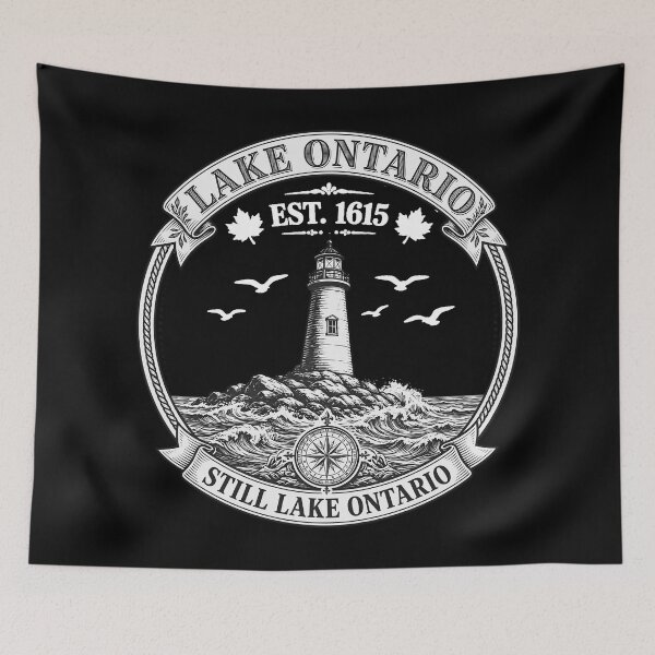 Item preview, Lake Ontario Still Lake Ontario Vintage Lake Design for Great Lakes Lovers designed and sold by Teetreasure2.