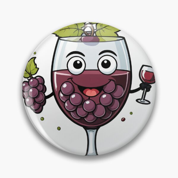 Item preview, Cute Wine Glass Character with Grapes Splash Motion Effect – Wine lover gift designed and sold by michallechowicz.