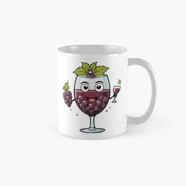Item preview, Cute Wine Glass Character with Grapes Splash Motion Effect – Wine lover gift designed and sold by michallechowicz.