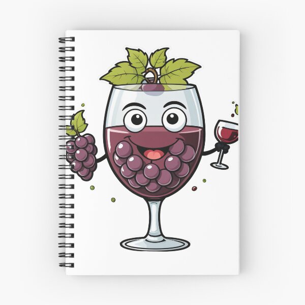 Item preview, Cute Wine Glass Character with Grapes Splash Motion Effect – Wine lover gift designed and sold by michallechowicz.