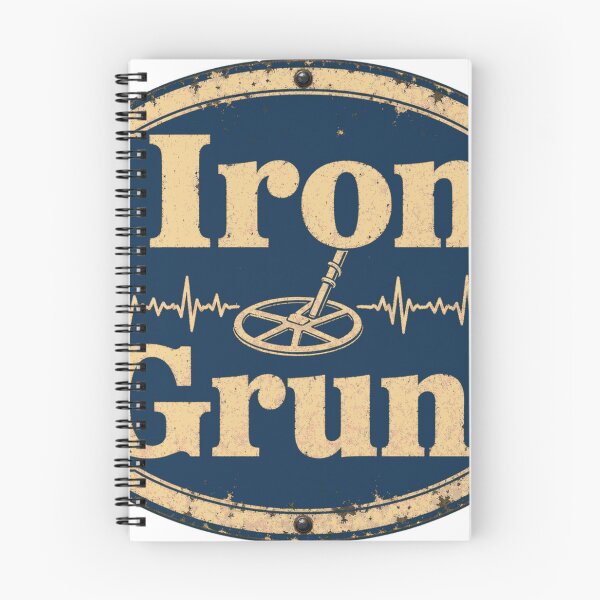 Item preview, Iron Grunt Metal Detecting Enamel Sign designed and sold by BoosterShop.