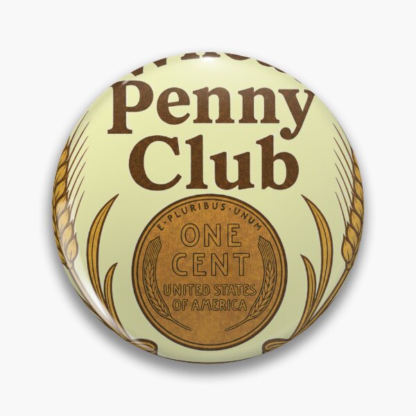 Item preview, Wheat Penny Club Coin Hunting Badge designed and sold by BoosterShop.
