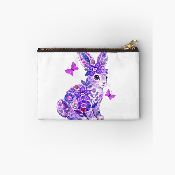 Item preview, Purple Floral Rabbit Botanical Watercolor Bunny designed and sold by reezorrrr.