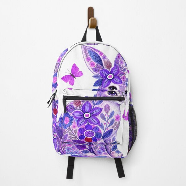 Item preview, Purple Floral Rabbit Botanical Watercolor Bunny designed and sold by reezorrrr.