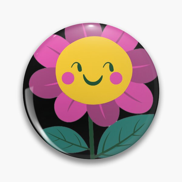Item preview, smiling Flower with Pink and Purple Petals designed and sold by Happy Clothing.